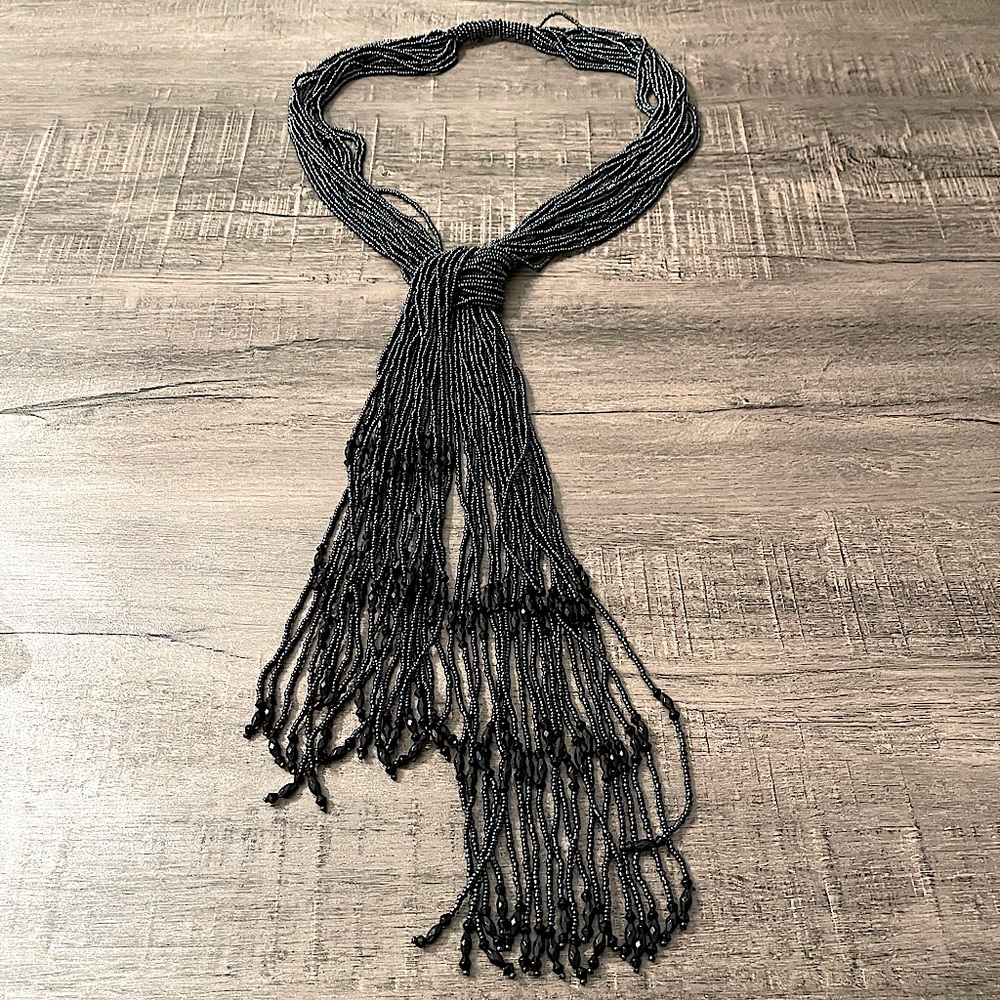 Handmade Native All-Beaded Large Maneuverable Necklace